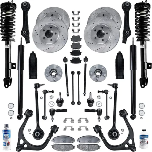 Miniatura 31 de Detroit Axle - Rotores de freno para Ford Mustang 2015, 2016, 2017, 2018, 2019, 2020, 2021, 2022, 2023, repuesto de rotores de freno de disco