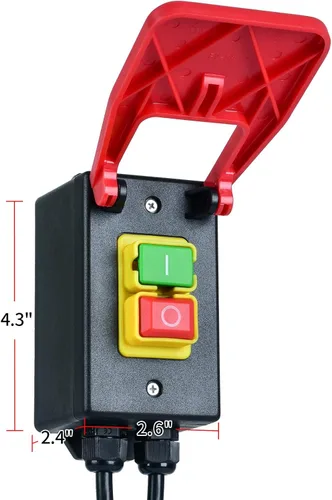 Miniatura 5 de Interruptor monofásico de encendido/apagado de 110 V, interruptor de mesa Ortis Router con señal de parada grande, fácil contacto para apagado
