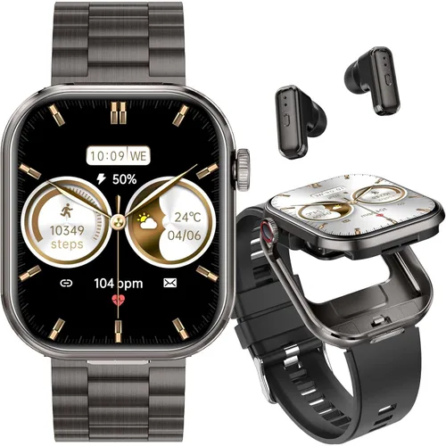 Smart Watches for Men with Earbuds Inside (Answer/Make Call), 2.02" Fitness Tracker with Exercise Monitor, Ultra-Long Standby Waterproof with Sleep