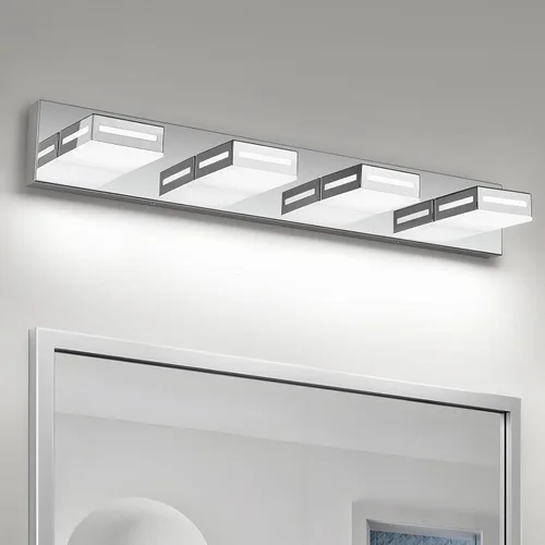 Miniatura 9 de Lámparas LED modernas para baño, 3 luces de 24 pulgadas, regulables, 5CCT, ajustables, color negro mate, para accesorios de iluminación de baño