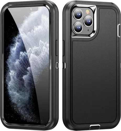 Miniatura 3 de Funda para iPhone 11 Pro Max para hombre, híbrida a prueba de caídas resistente, resistente, a prueba de golpes, ajuste delgado, funda protectora