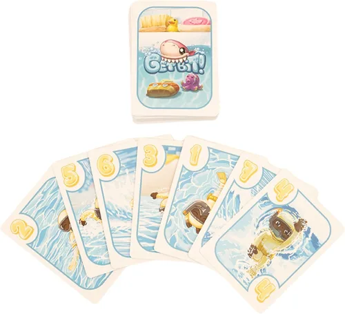 Miniatura 4 de Greater Than Games Get Bit Juego de cartas familiares Juego de fiesta para adultos y familia Escapa del tiburón 3 a 6 jugadores A partir
