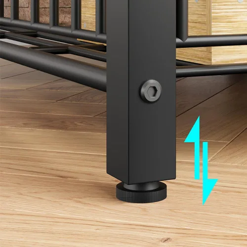 Miniatura 8 de IDEALHOUSE Estante para hornear de cocina, soporte para horno de microondas con 2 cestas grandes de alambre, estación de barra de café industrial