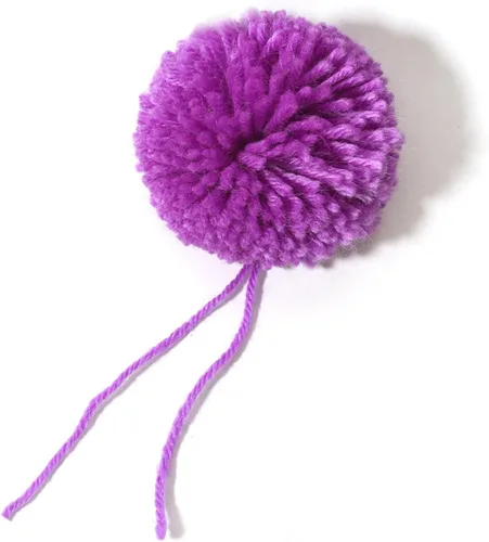 Miniatura 12 de Paquete de 12 pompones de hilo para sombreros 8CM-3PULADAS Suministros de fiesta Arte y manualidades hechas a mano Accesorios decorativos (Negro)