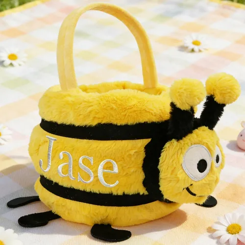 Miniatura 19 de Cesta personalizada para cacería de huevos de Pascua, cesta de unicornio de felpa con nombre impreso (cesta de unicornio con personalización)