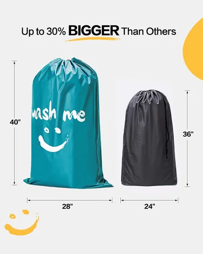 Miniatura 2 de HOMEST XL Wash Me Bolsa de Lavandería de Viaje, Organizador de Ropa Sucia, Lo Suficientemente Grande para Contener 4 Cargas de Prendas, Fácil