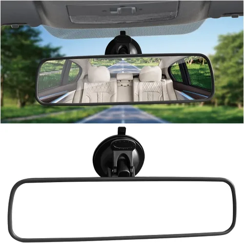 Miniatura 8 de Espejo retrovisor de coche de 9.8 pulgadas con ventosa, espejo retrovisor interior de auto ajustable antirreflejos, espejo interior de vehículo HD