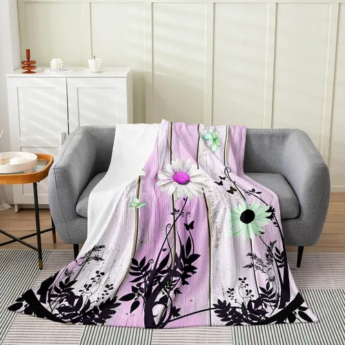 Miniatura 24 de Erosebridal Roses Throw Blanket 40x50 Inch Sofa Bed Couch Decor,Oil Painting Rose Fleece Blanket,Spring Natural Theme Flannel Blankets Luxury