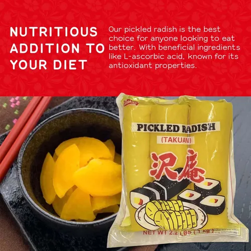 Miniatura 3 de Shirakiku Takuwan de rábano en escabeche Pepinillo japonés con sulfitos Ideal para sushi asiático, cajas Bento, sándwiches y ensaladas