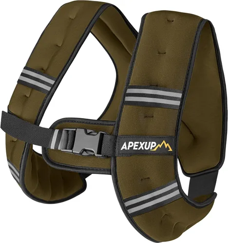 Miniatura 43 de APEXUP - Chaleco con peso de 5, 10, 15, 20, 25 y 30 libras para hombre y mujer, con rayas reflectantes, equipo para entrenamiento de fuerza y correr