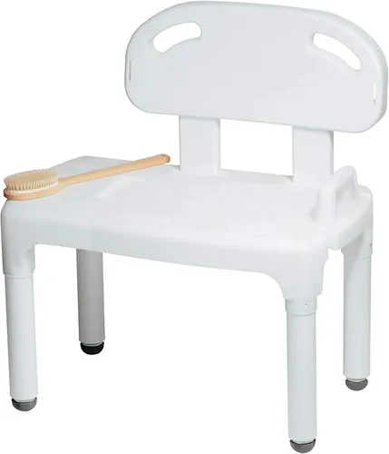 Carex Banco universal de transferencia de bañera, asiento de baño con respaldo, silla de ducha para ancianos y discapacitados, banco de