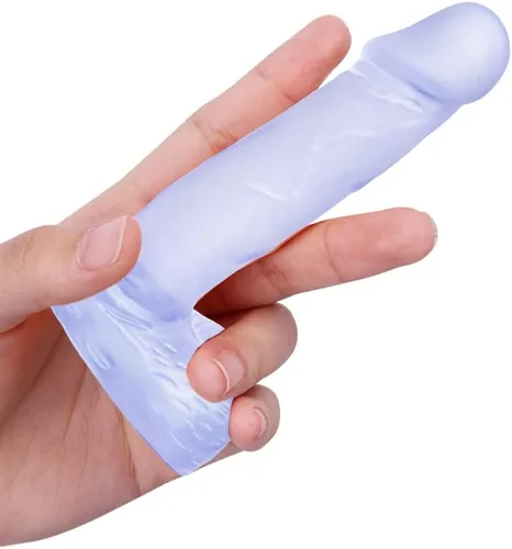 Consolador pequeño realista de 4 pulgadas, tapón anal para principiantes, consolador anal suave con eje curvado y bolas, juguete sexual para