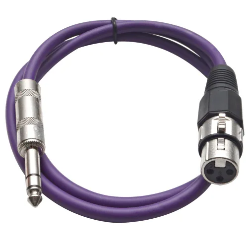 Miniatura 19 de Seismic Audio - SATRXL-F2 - Cable de conexión XLR naranja de 2 pies hembra a 1/4" TRS