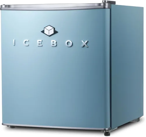 Miniatura 12 de ICEBOX Refrigerador compacto de 1.7 pies cúbicos, refrigerador pequeño certificado ENERGY STAR, mini refrigerador de una sola puerta con Verde menta