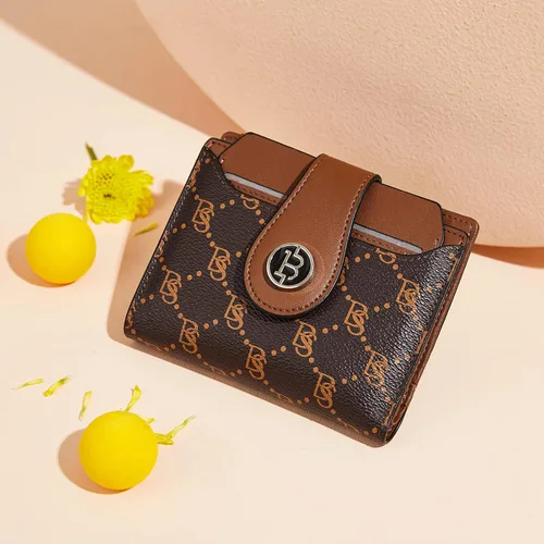 Miniatura 2 de BOSTANTEN - Billetera de cuero para mujer con bloqueo RFID, pequeña, con cremallera, de bolsillo, para tarjetas, con ventana para documento