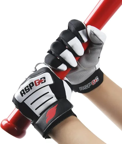 Miniatura 2 de Guantes de bateo de béisbol y sóftbol para niños con ajuste de super agarre Negro clásico