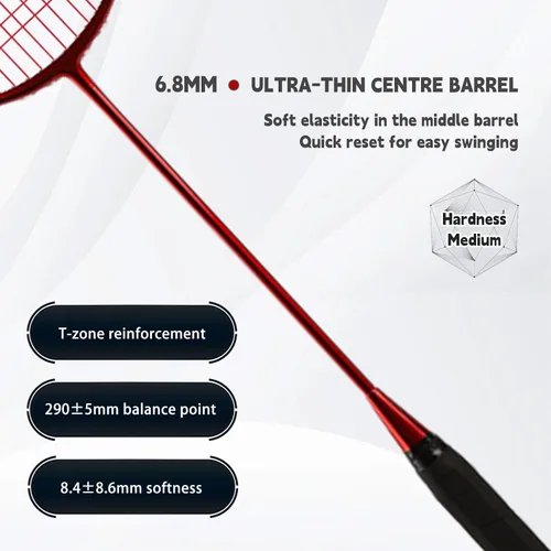 Miniatura 4 de Raquetas de bádminton, juego de raquetas de bádminton, ofensivas y defensivas, raqueta de entrenamiento profesional ultraligera de carbono compuesto