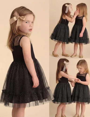 Miniatura 4 de Arshiner Vestido Formal Sin Mangas para Niños Pequeños, Vestido de Tul de Brillo Elegante y Bonito, Vestido de Fiesta, Vacaciones, Vestidos