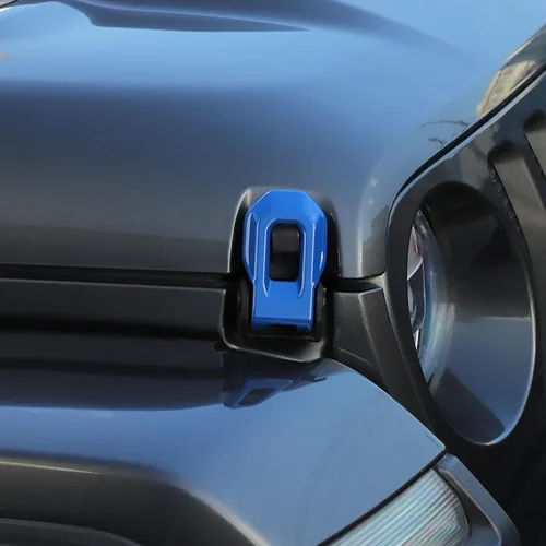 Miniatura 3 de Hoolcar Cubierta de soportes de cierre de capó para Jeep Wrangler JL JLU 2018-2021 y Gladiator JT 2020-2021, azul