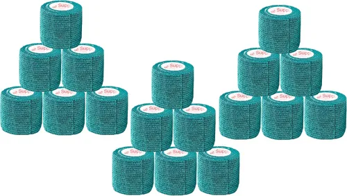 Miniatura 62 de Cinta adhesiva para veterinarios (negro) (paquete de 2) (2 pulgadas x 15 pies), autoadhesiva, adherente, cohesiva, flexible, autoadhesiva, rollo