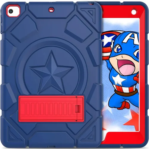 Miniatura 29 de CCMAO Funda para iPad de 6ª/5ª generación (9.7 pulgadas, 2018/2017), iPad Air de 2ª generación (2014) con soporte, funda protectora híbrida a prueba