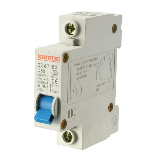 Miniatura 10 de uxcell 1 poste 10A 230/400V de baja tensión disyuntor miniatura montaje en carril DIN DZ47-63 C10