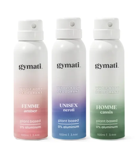 Miniatura 15 de Gymati Desodorante corporal natural en aerosol sin aluminio, unisex, paquete de 2