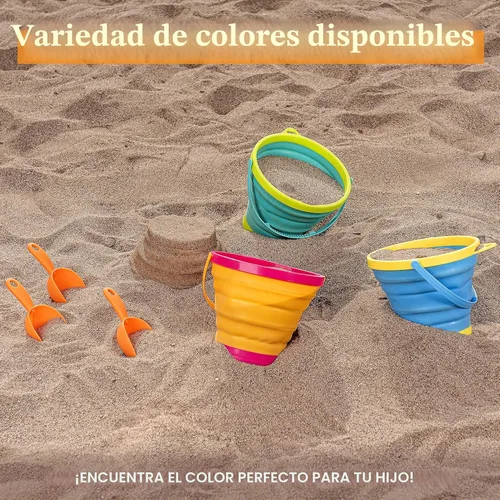 Miniatura 3 de JOYIN 3 Paquetes de Cubos Plegables con Palas y Bolsa de Malla, Cubos Plegables Multiusos para Playa, Equipo de Campamento, Fiesta en la Playa