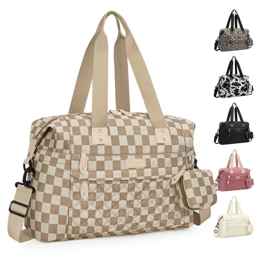 Miniatura 12 de Pritent Bolsa de pañales, bolsas de pañales para bebé con funda para chupete, correas de hombro, clips para cochecito, bolsa grande impermeable