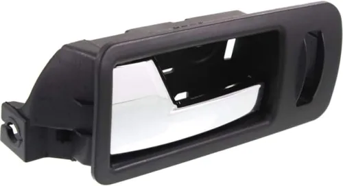 Miniatura 3 de Para Ford Mustang 2005-2014 Manija de puerta interior delantera, lado del conductor, bisel negro con palanca cromada Con orificio de bloqueo