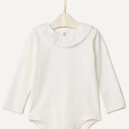 Miniatura 4 de Tienda Essentials x Sofia Grainge - Body de manga larga con cuello con volantes para bebé, 2