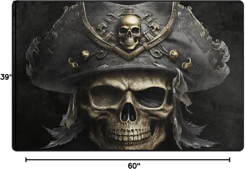 Miniatura 2 de Vnurnrn Alfombra de área – Calavera pirata, suave lavable para interiores y exteriores, decoración del hogar, sala de estar, comedor, dormitorio