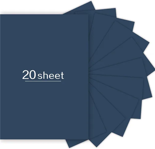 Miniatura 10 de 20 hojas de cartulina de colores de 8.5 x 11 pulgadas, papel de cartulina de colores surtidos de 8.82 oz/m² para manualidades y tarjetas, álbumes