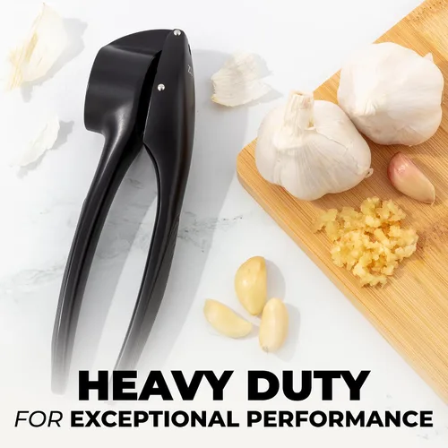 Miniatura 5 de Zulay Kitchen Juego de Prensa de Ajo Grande Premium – A Prueba de Óxido y Apto para Lavavajillas, Herramienta Trituradora de Ajo de Tazón Más Grande