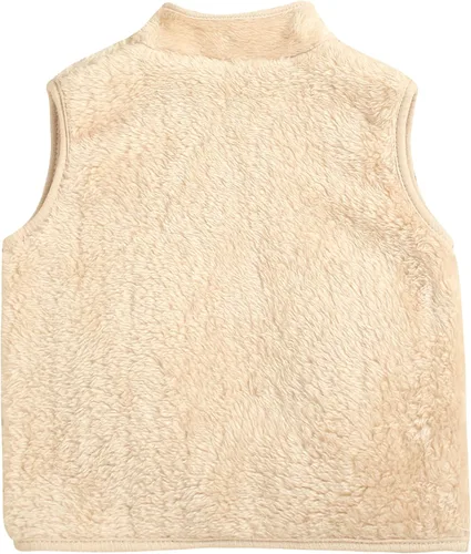 Miniatura 4 de Happy Cherry Chaleco de forro polar para niños, chaqueta sin mangas de invierno cálido con cremallera 2-8T