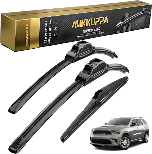MIKKUPPA Juego de 3 limpiaparabrisas de 22+21+12 pulgadas - Reemplazo para Dodge Durango 2011-2023, Jeep Grand Cherokee 2011-2013 - Limpiaparabrisas