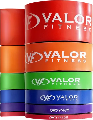 Miniatura 10 de Valor Fitness Bandas de resistencia PRB para dominadas, prensas de banco, sentadillas, peso muerto y más, tallas XS-XXL
