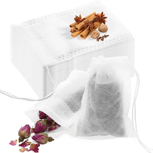 1800 bolsas de té para hojas sueltas, bolsas de filtro de té desechables a granel, bolsas de infusor con cordón vacías naturales para café, especias
