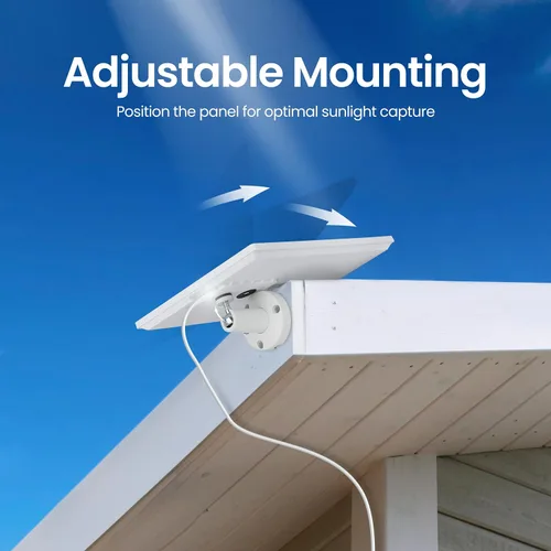 Miniatura 3 de Feit Electric Panel solar de carga continua/SOL/CAM compatible con Feit Electric Smart Outdoor Camera CAM/WM/WiFi/BAT, cable de 9 pies, micro-USB