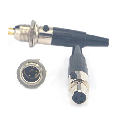 Miniatura 2 de Onelinkmore DIY 3 Pin Mini XLR Conector TA3F Audio Micrófonos Adaptadores Con Enchufe Chasis Montaje Jack Cable Terminales Reemplazo F-Plug Socket