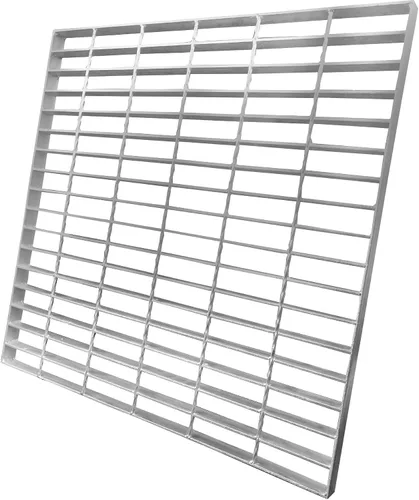 Miniatura 7 de Rejilla de drenaje de acero galvanizado con base, cubierta de drenaje y marco de 12 x 12 pulgadas, rejilla de alcantarillado clase B con borde