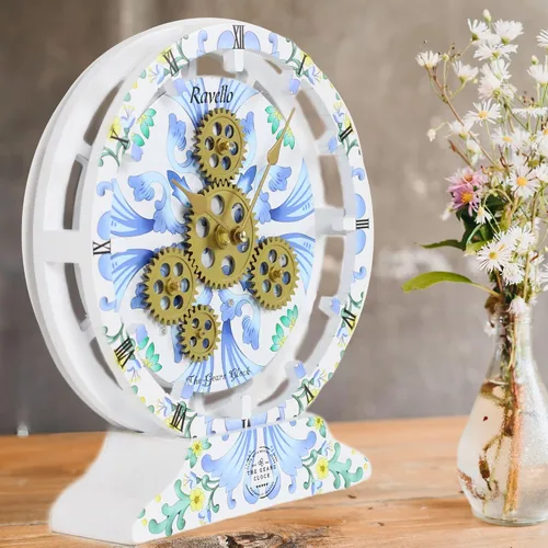Miniatura 57 de ImprovingLife The Gears - Reloj de pared con engranajes móviles (Atrani, redondo de 10 pulgadas)