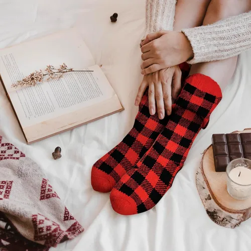 Miniatura 4 de HOT FEET Calcetines térmicos para mujer, calcetines térmicos para clima frío, gruesos y cálidos, para senderismo, calcetines aislados, tallas