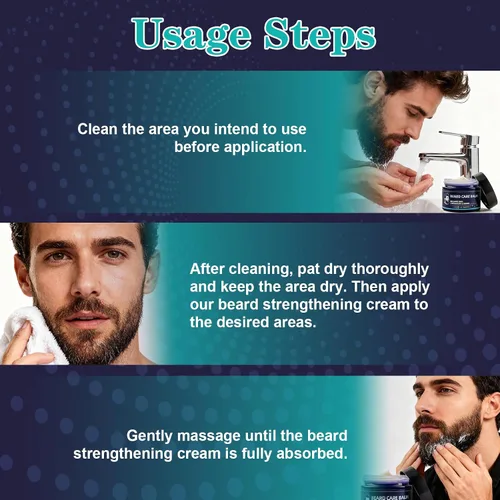 Miniatura 6 de Bálsamo para barba para hombres, una fórmula nutritiva y fortalecedora enriquecida con extractos de plantas, haciendo que tu barba parezca más
