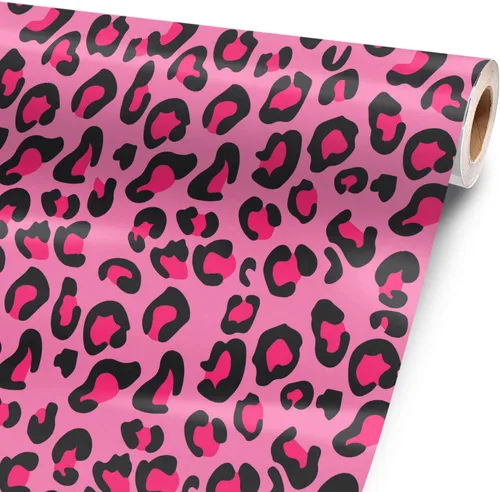 Pink Leopard - Lámina de vinilo de 120 x 52 pulgadas para artículos grandes o personalizados, envoltura 3M para bricolaje a equipo de piel