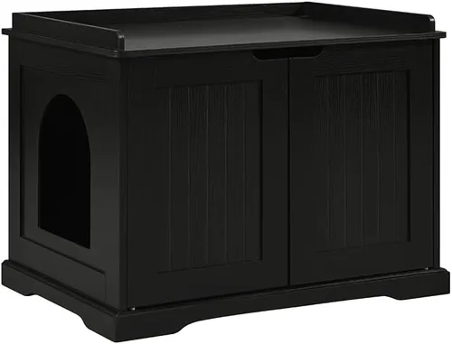 Miniatura 12 de unipaws Muebles Gabinete para Caja de Arena de Gatos, Baño para Gatos, Cubierta de Caja de Arena Oculta, Gabinete para Gato Grande, Cajas de Arena