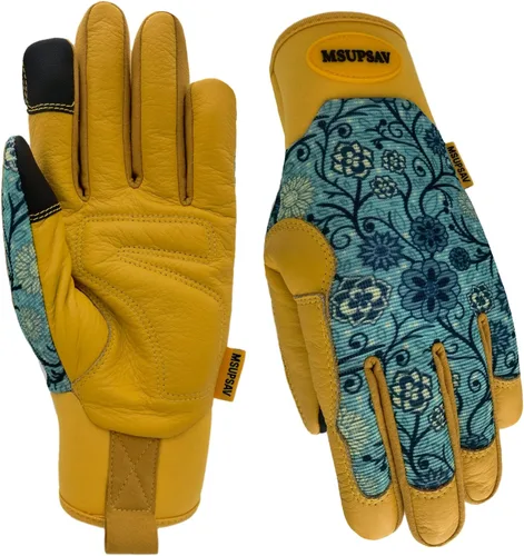 Miniatura 12 de Guantes de jardinería a prueba de espinas y resistentes a pinchazos con agarre, guante de jardín para mujer, regalos de cuero para trabajo en el 1