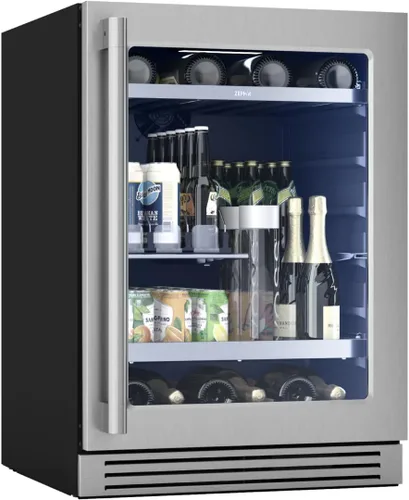 Miniatura 9 de Zephyr Presrv - Refrigerador delgado de vino y bebidas de 15 pulgadas, zona única bajo encimera, mini enfriador de vino estrecho, pequeño gabinete