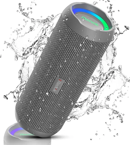 Miniatura 11 de RIENOK - Bocina Bluetooth 5.3 portátil de 30W, emparejamiento dual, sonido estéreo inalámbrico HD, impermeable IPX7, bocina inalámbrica deportiva