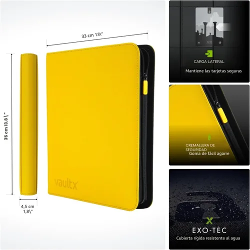 Miniatura 2 de Vault X Carpeta de 12 bolsillos con cremallera para tarjetas coleccionables – 480 tarjetas, material de álbum Exo-Tec premium, 20 páginas de carga